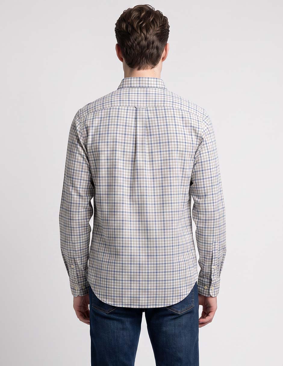 Camisa casual de algodón manga larga para hombre 6