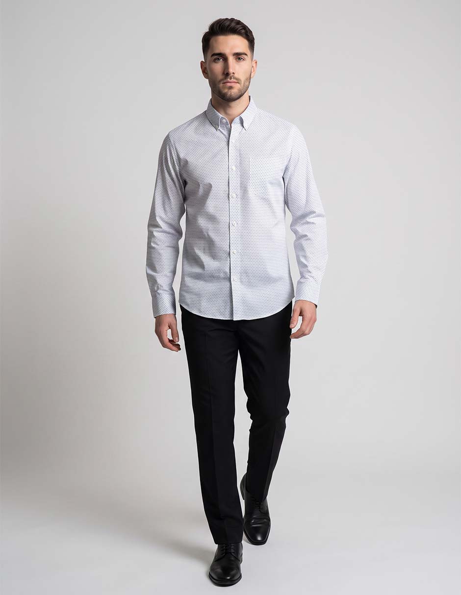 Camisa casual de algodón manga larga para hombre 5