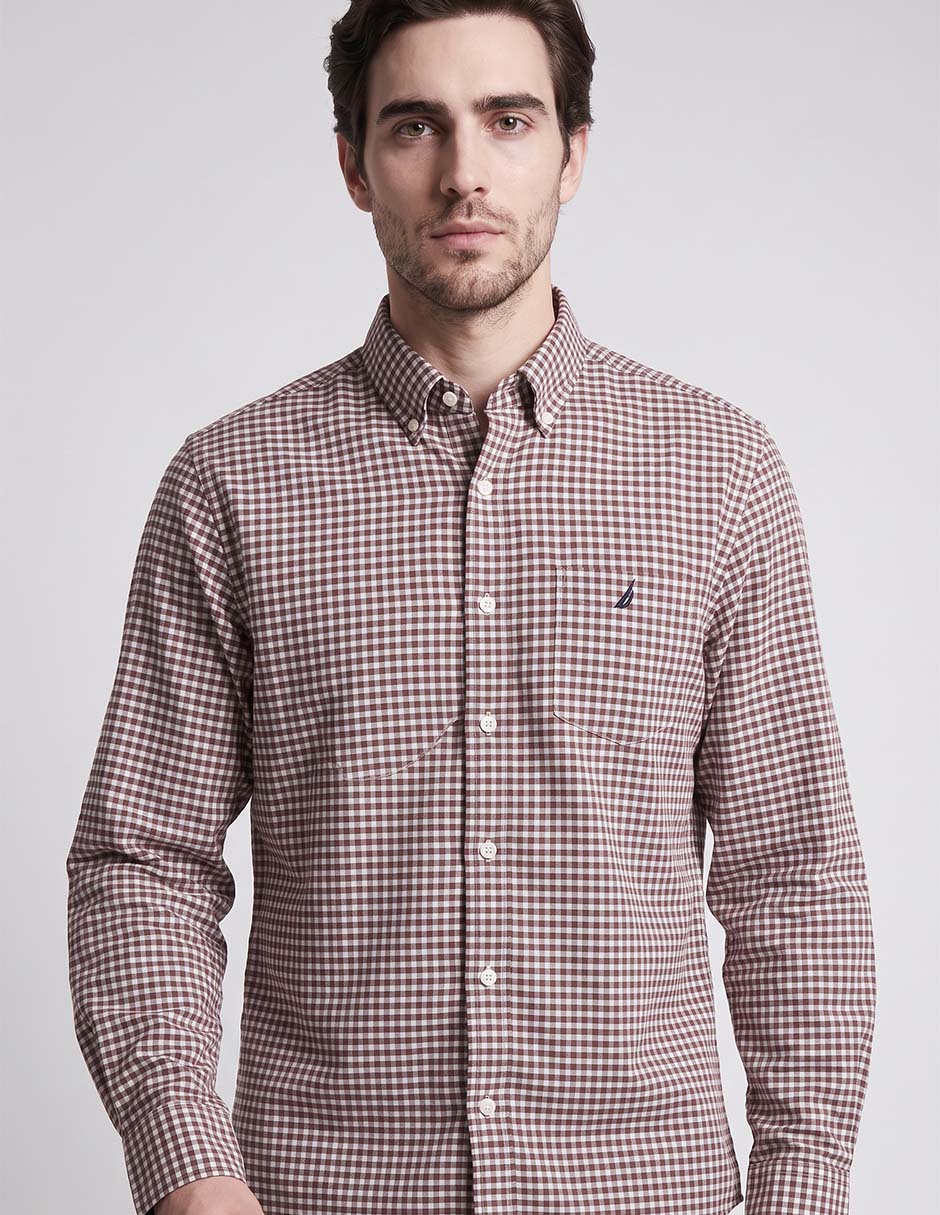 Camisa casual de algodón manga larga para hombre 2