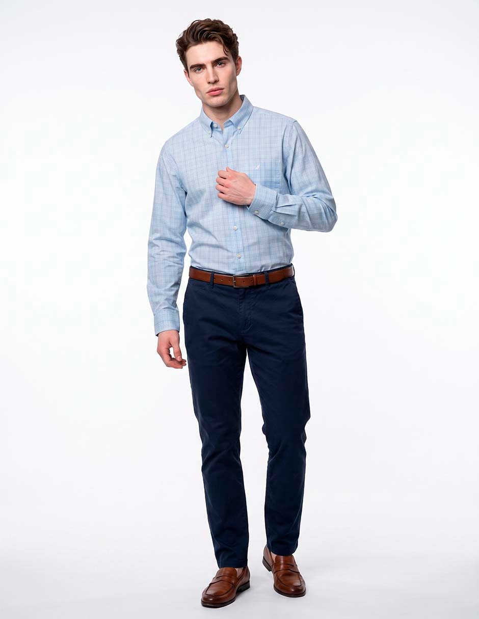 Camisa casual manga larga para hombre 3