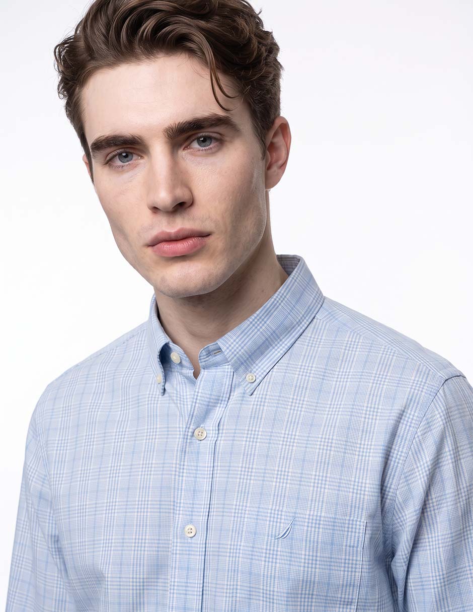 Camisa casual manga larga para hombre 4