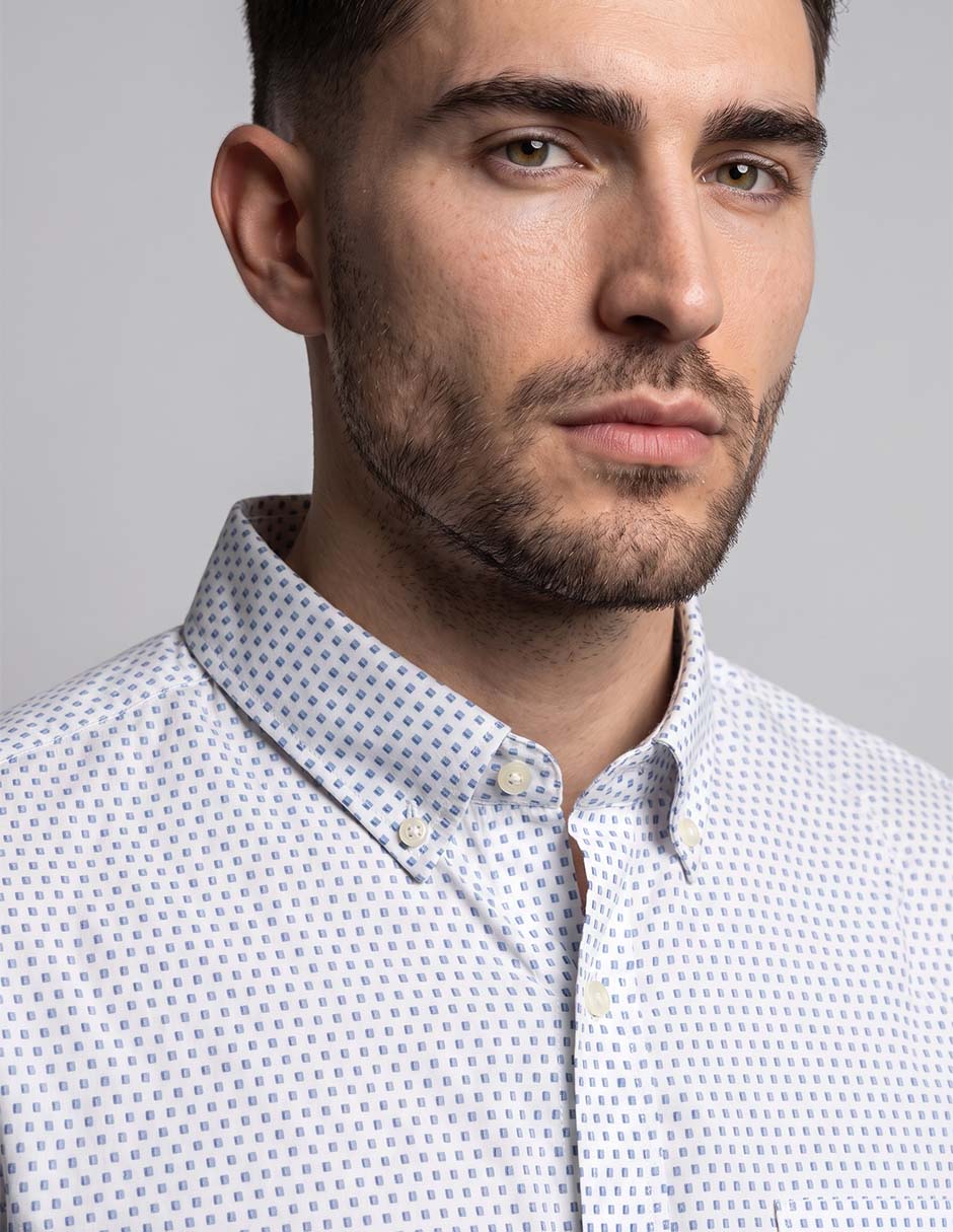 Camisa casual de algodón manga larga para hombre 2