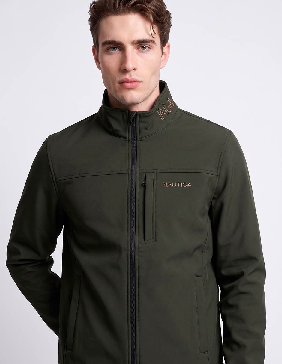 Chamarra casual con bolsillos para hombre