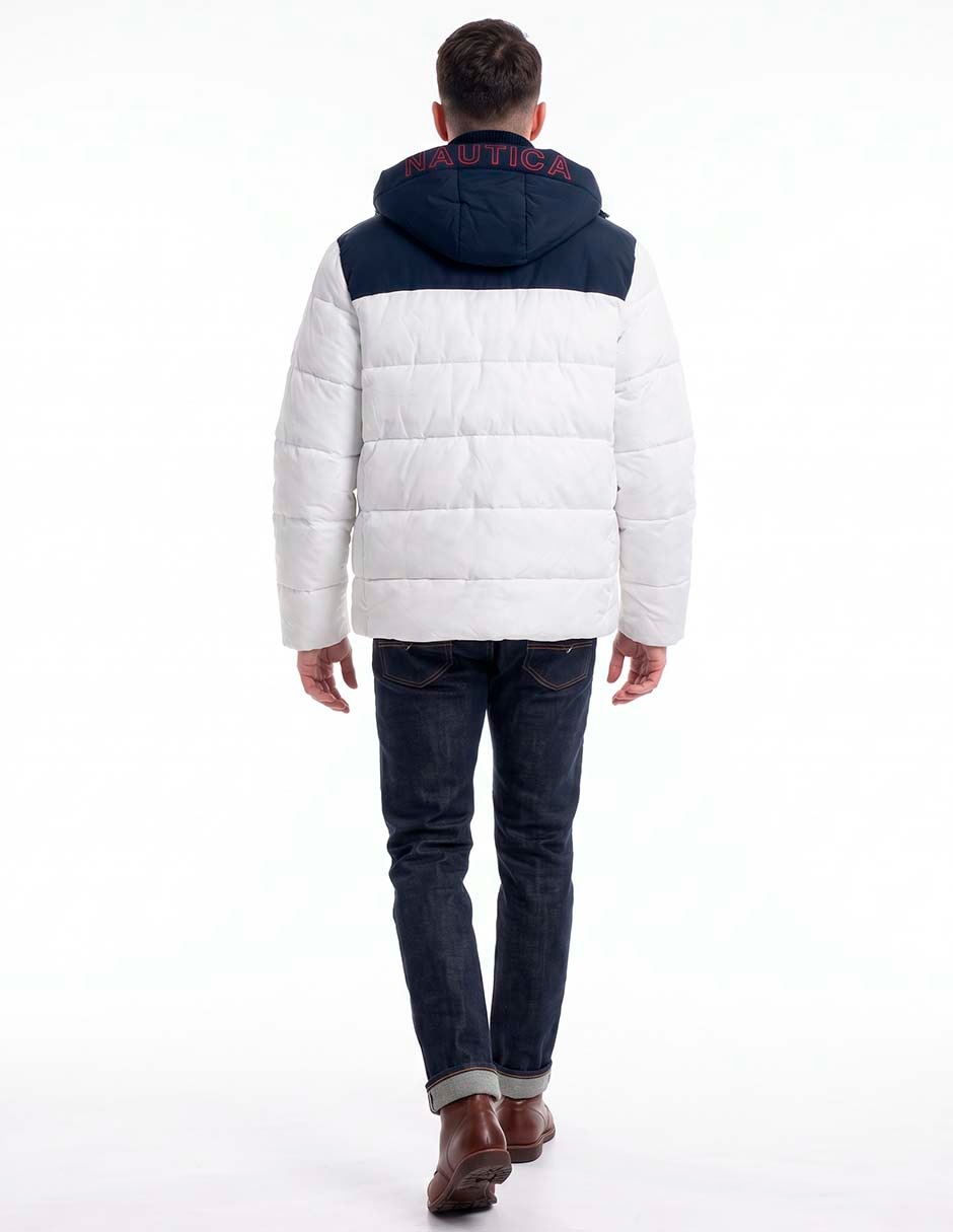 Chamarra acolchada con capucha para hombre 3