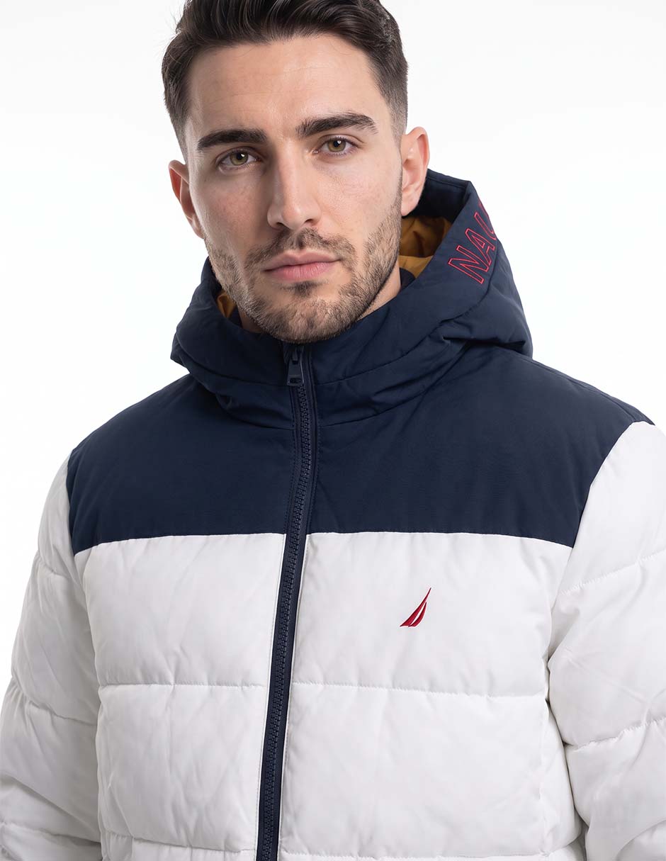 Chamarra acolchada con capucha para hombre 2