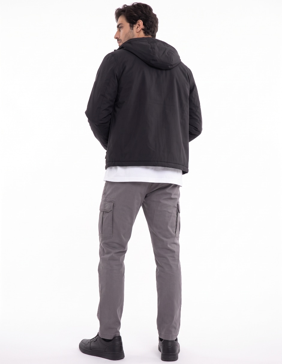 Chamarra acolchada con capucha para hombre 2
