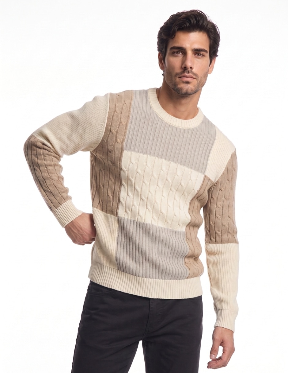 Suéter cuello redondo para hombre