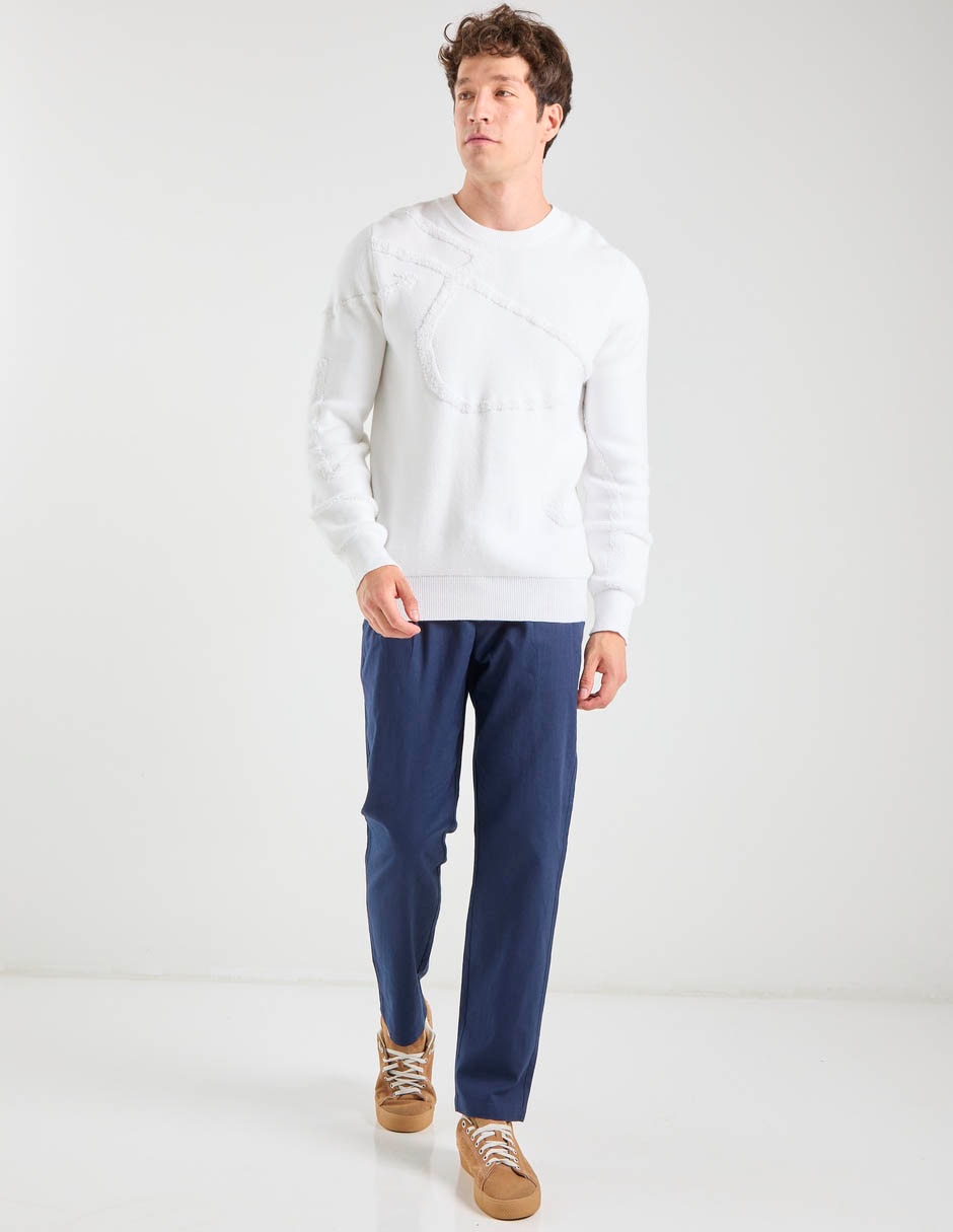 "pantalón" casual chino regular "de" lino "para hombre" 2
