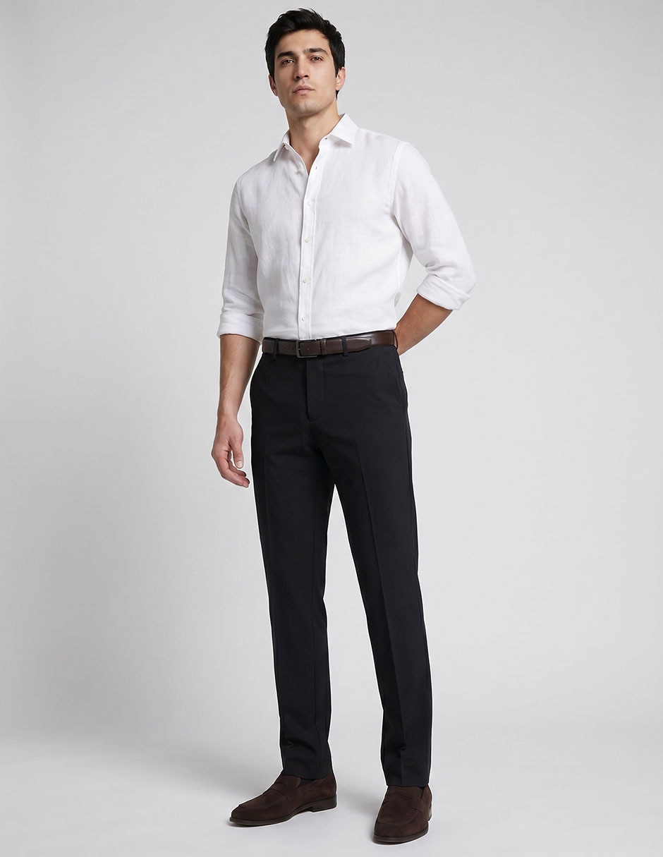 Pantalón Casual Regular Slim Perry Ellis De Nylon Para Hombre