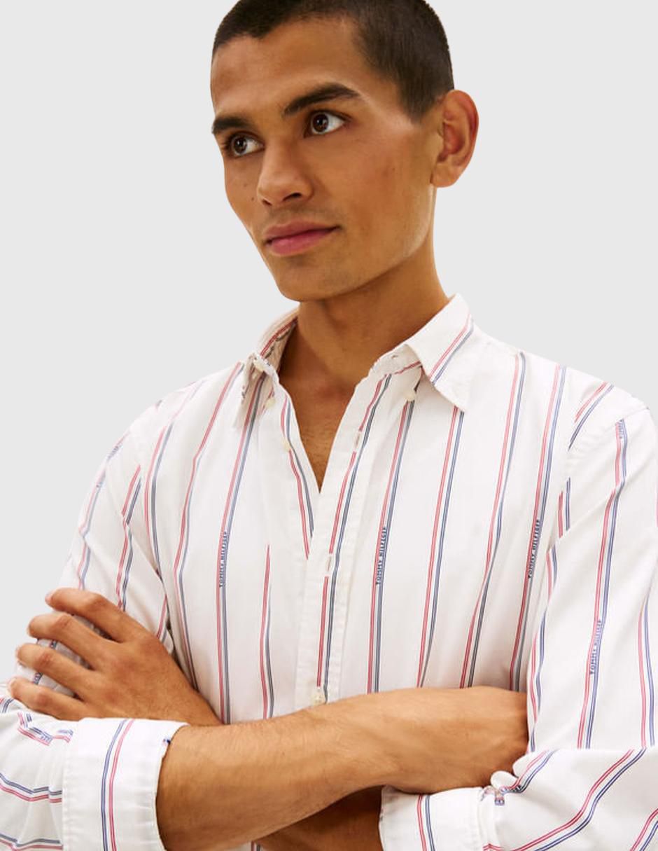 Camisa casual de algodón manga larga para hombre