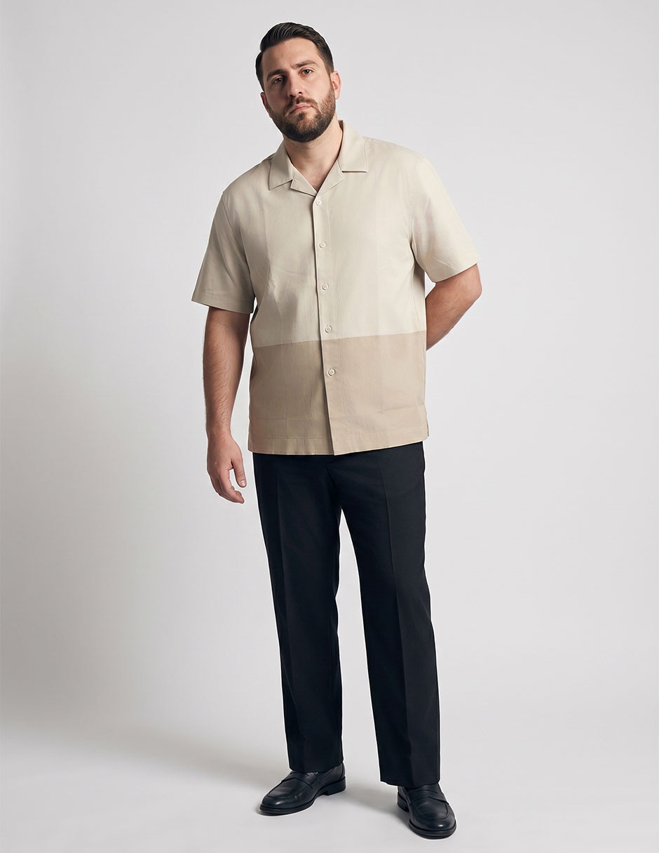 Camisa casual perry ellis manga corta para hombre