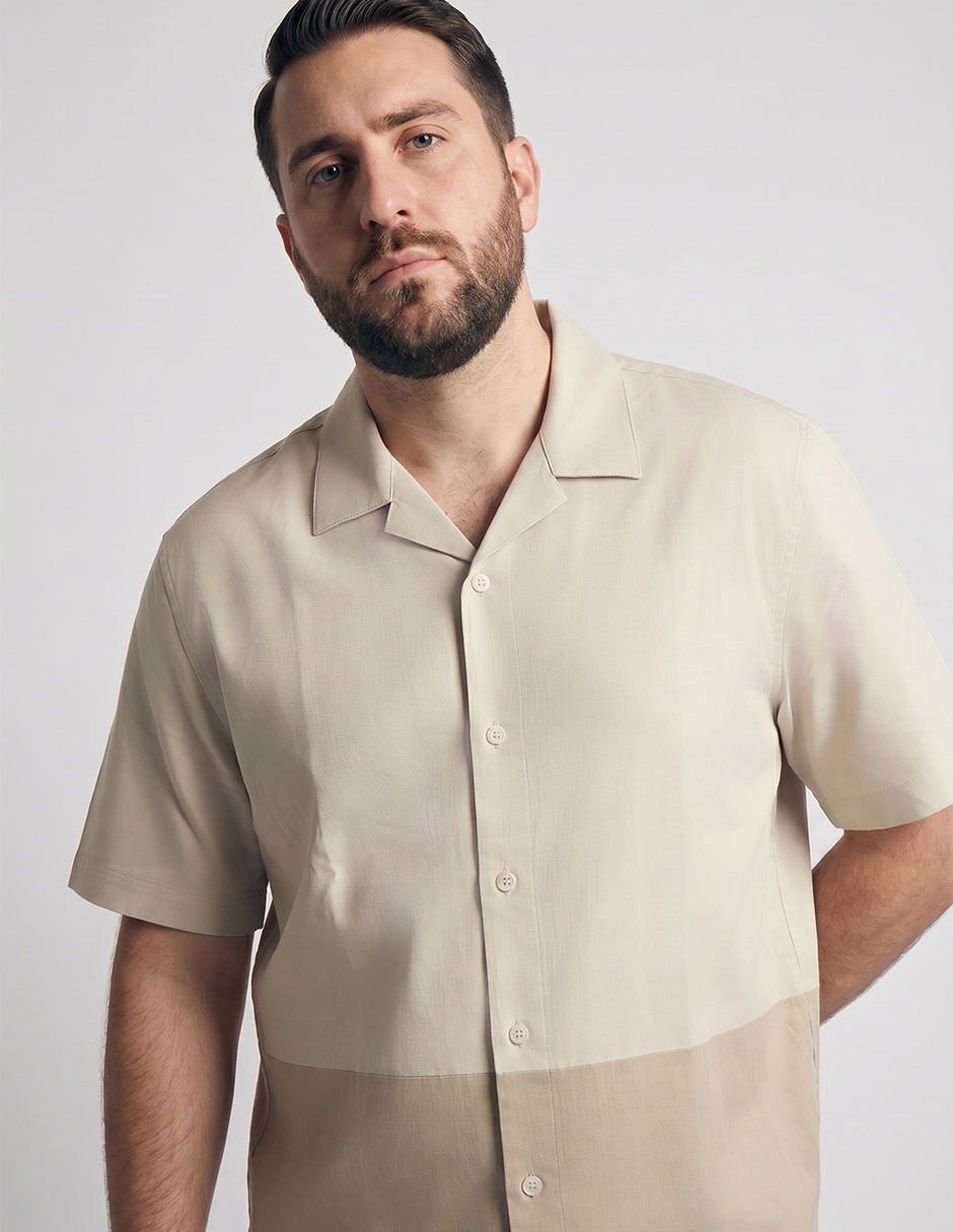 Camisa casual perry ellis manga corta para hombre