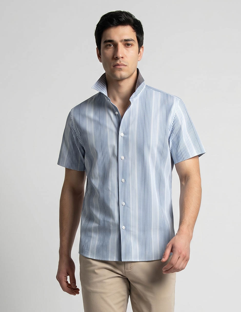 Camisa casual de algodón manga corta para hombre Camisa casual de algodón manga corta para hombre