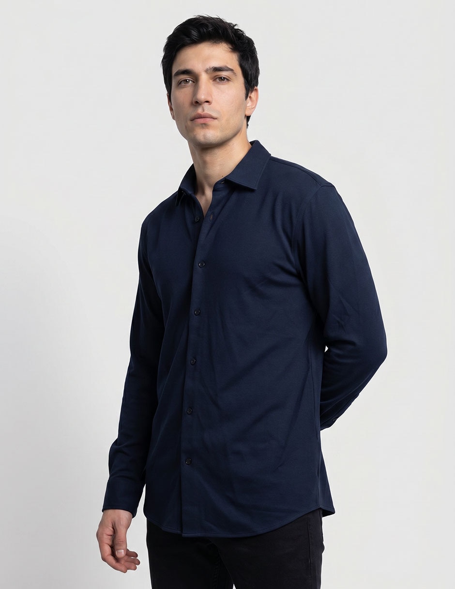 Camisa business casual manga larga para hombre Camisa business casual manga larga para hombre