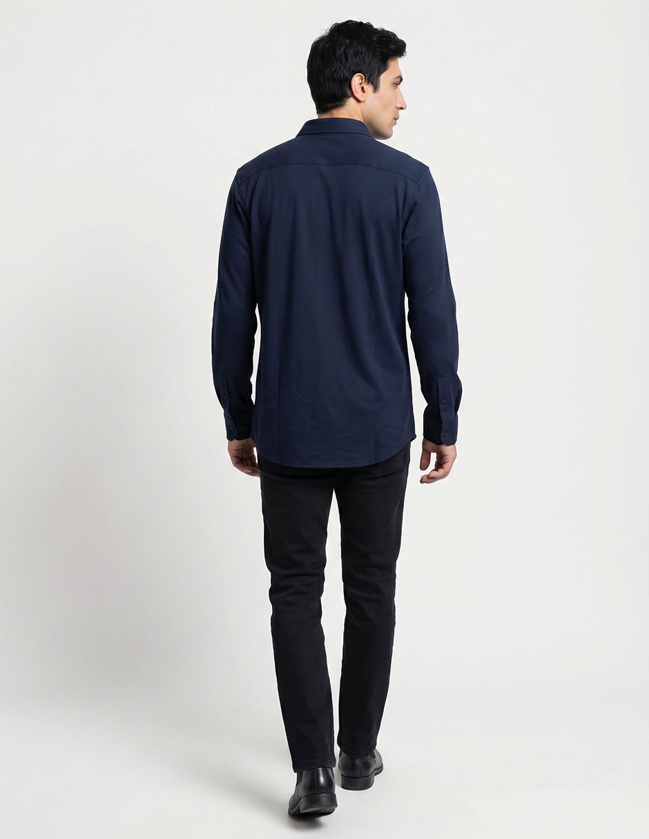 Camisa business casual Perry Ellis manga larga para hombre