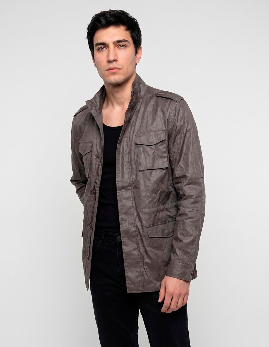 Chamarra Casual No De Lino Con Bolsillos Para Hombre Chamarra Casual No De Lino Con Bolsillos Para Hombre