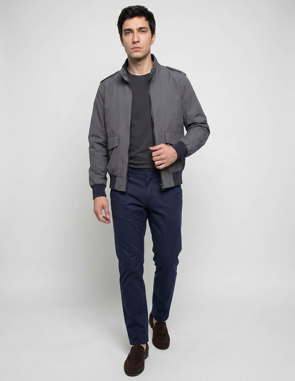 Chamarra bomber con bolsillos para hombre