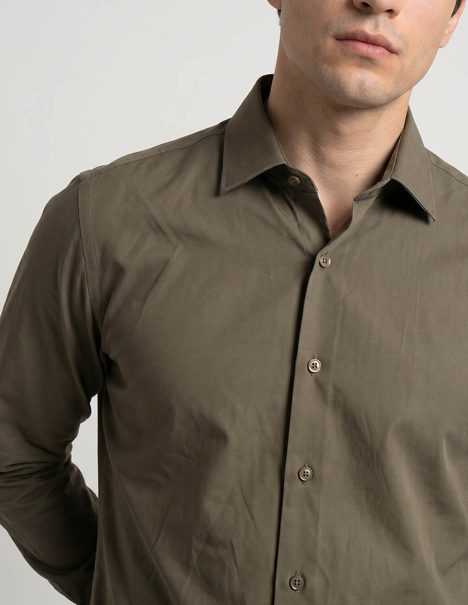 Camisa business casual Scappino manga larga para hombre