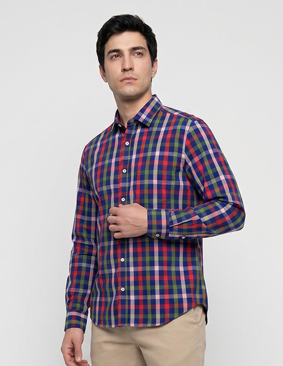 Camisa Scappino de algodón manga larga para hombre