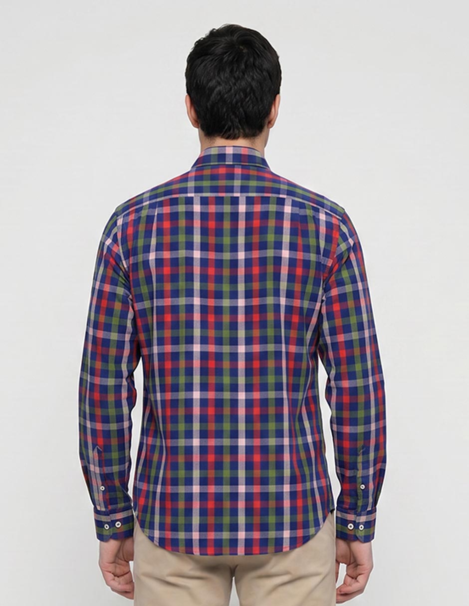 Camisa Scappino de algodón manga larga para hombre