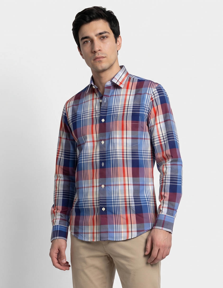 Camisa casual de manga larga para hombre