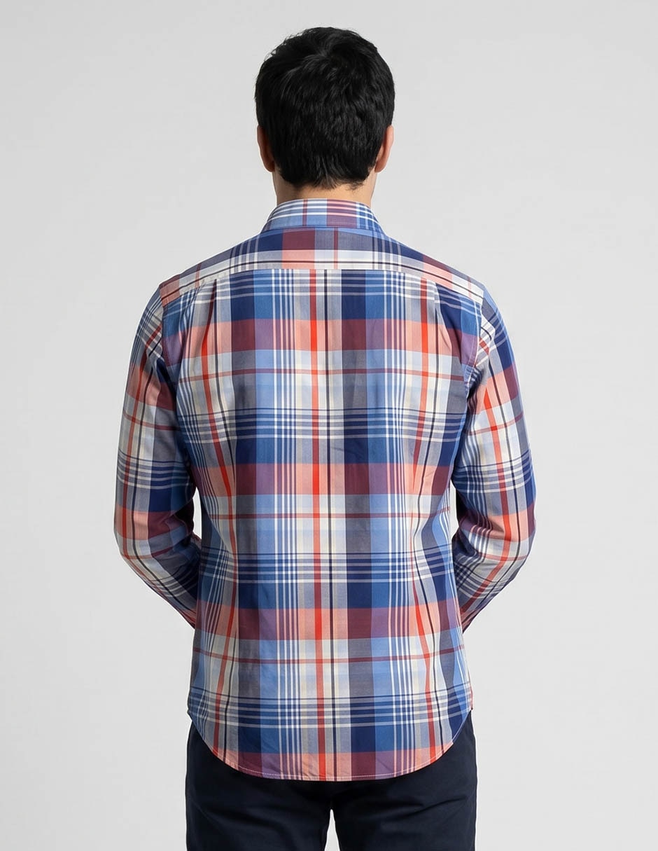 Camisa casual de manga larga para hombre