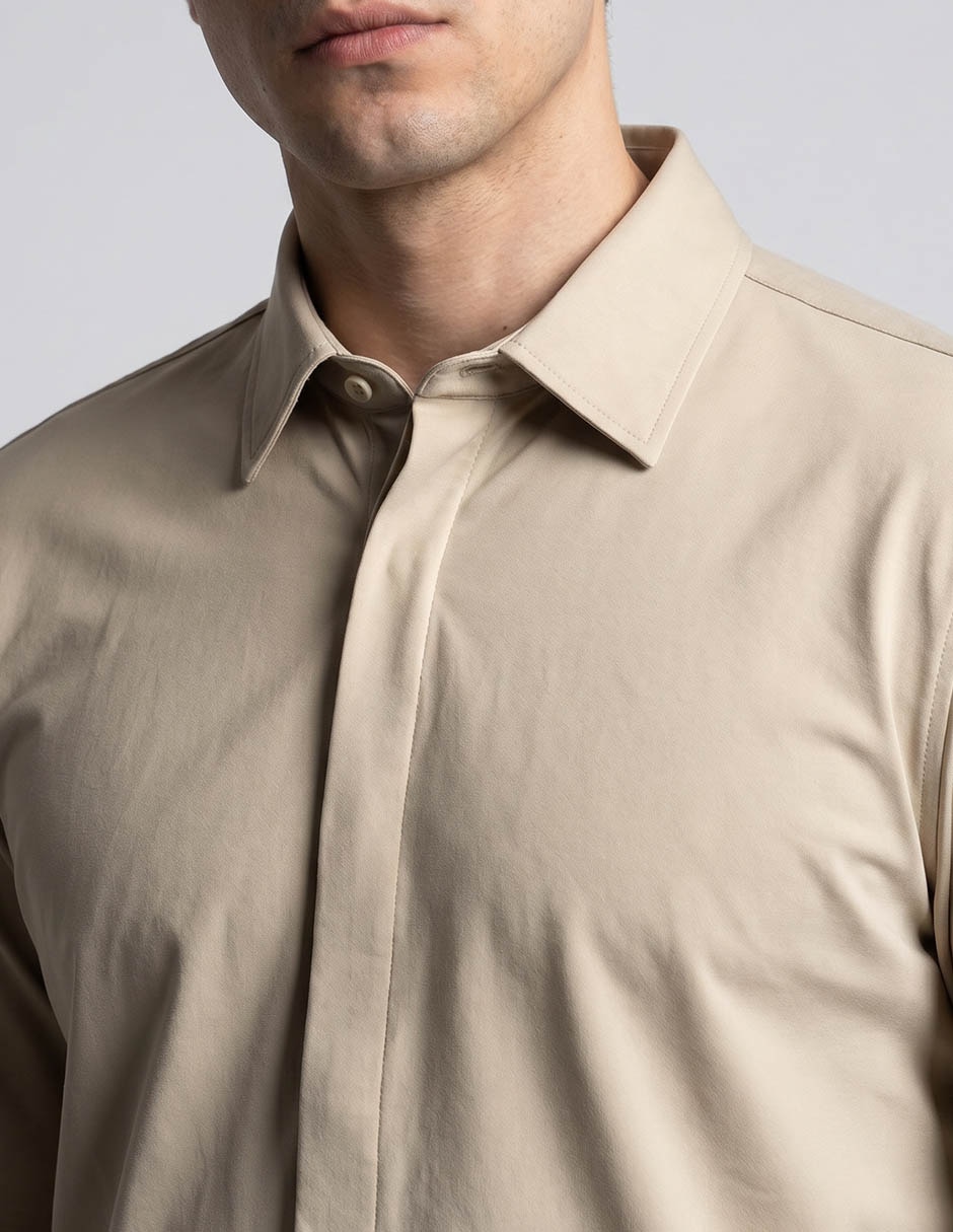Camisa casual de manga larga para hombre
