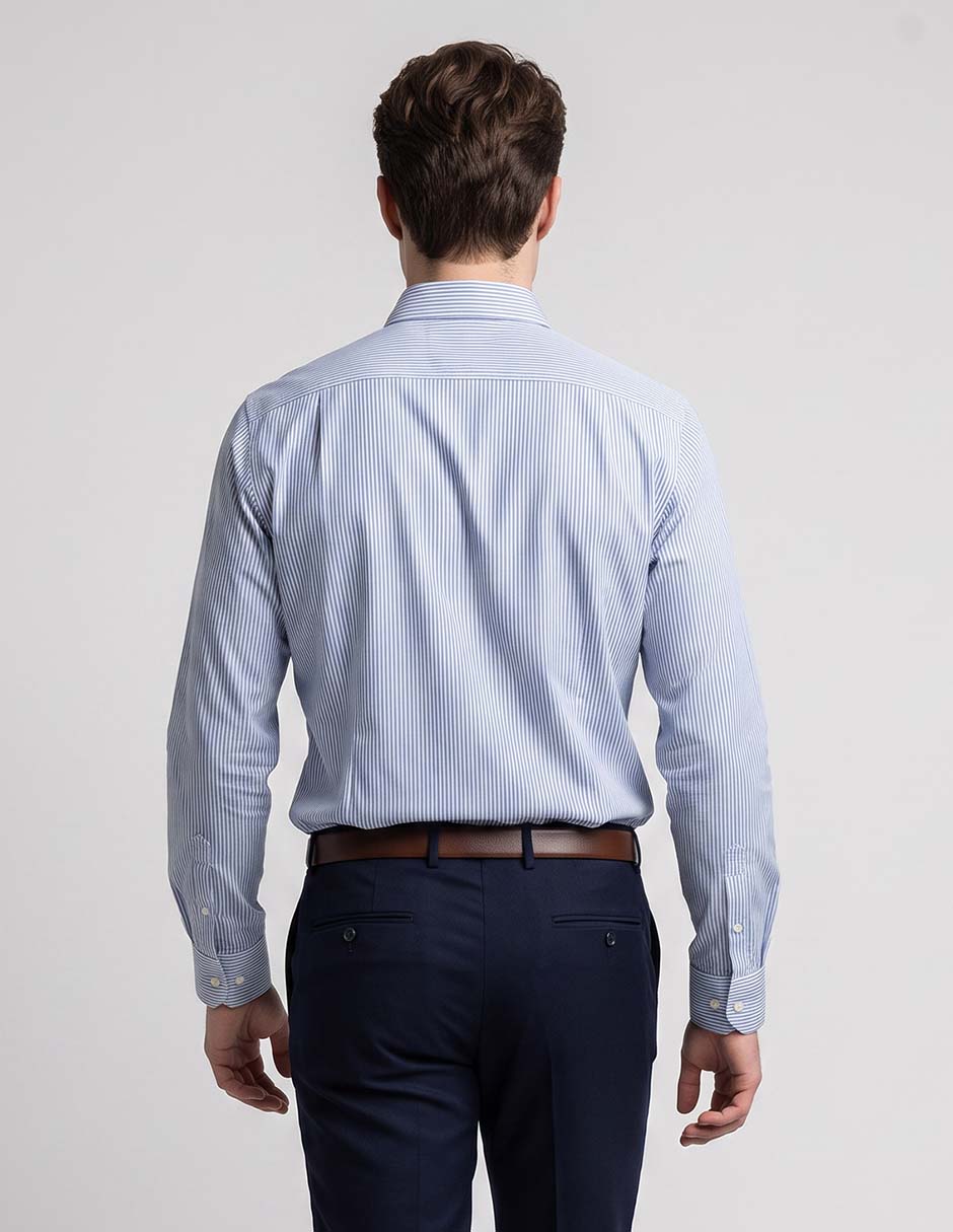 Camisa casual manga larga para hombre 2