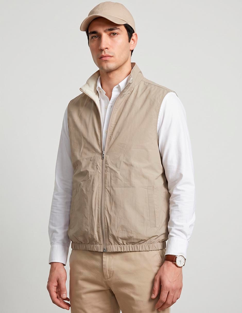 Chaleco No Poliamida Con Bolsillos Para Hombre