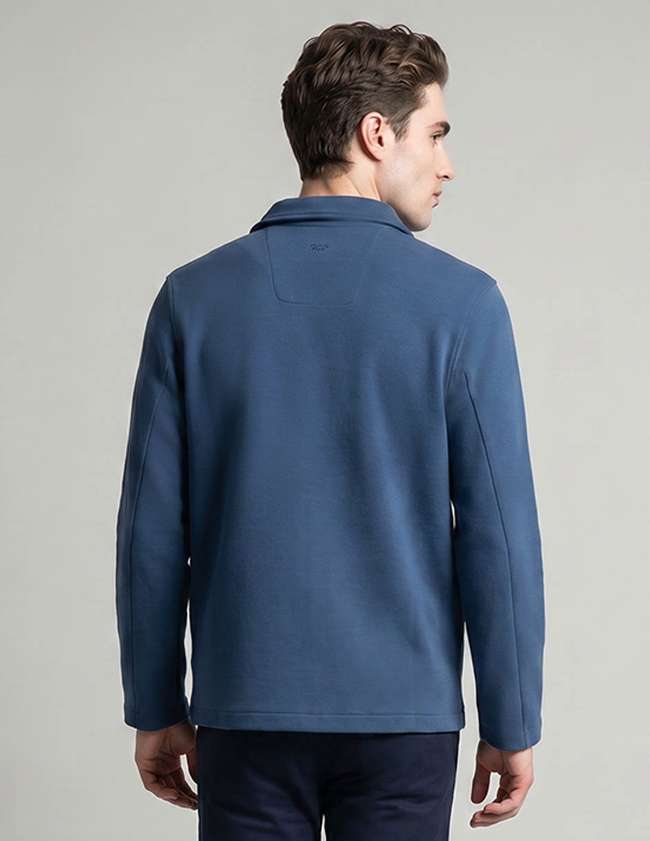 Sobrecamisa casual de algodón manga larga para hombre 2