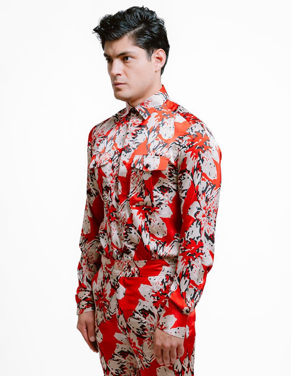 Camisa casual manga larga para hombre