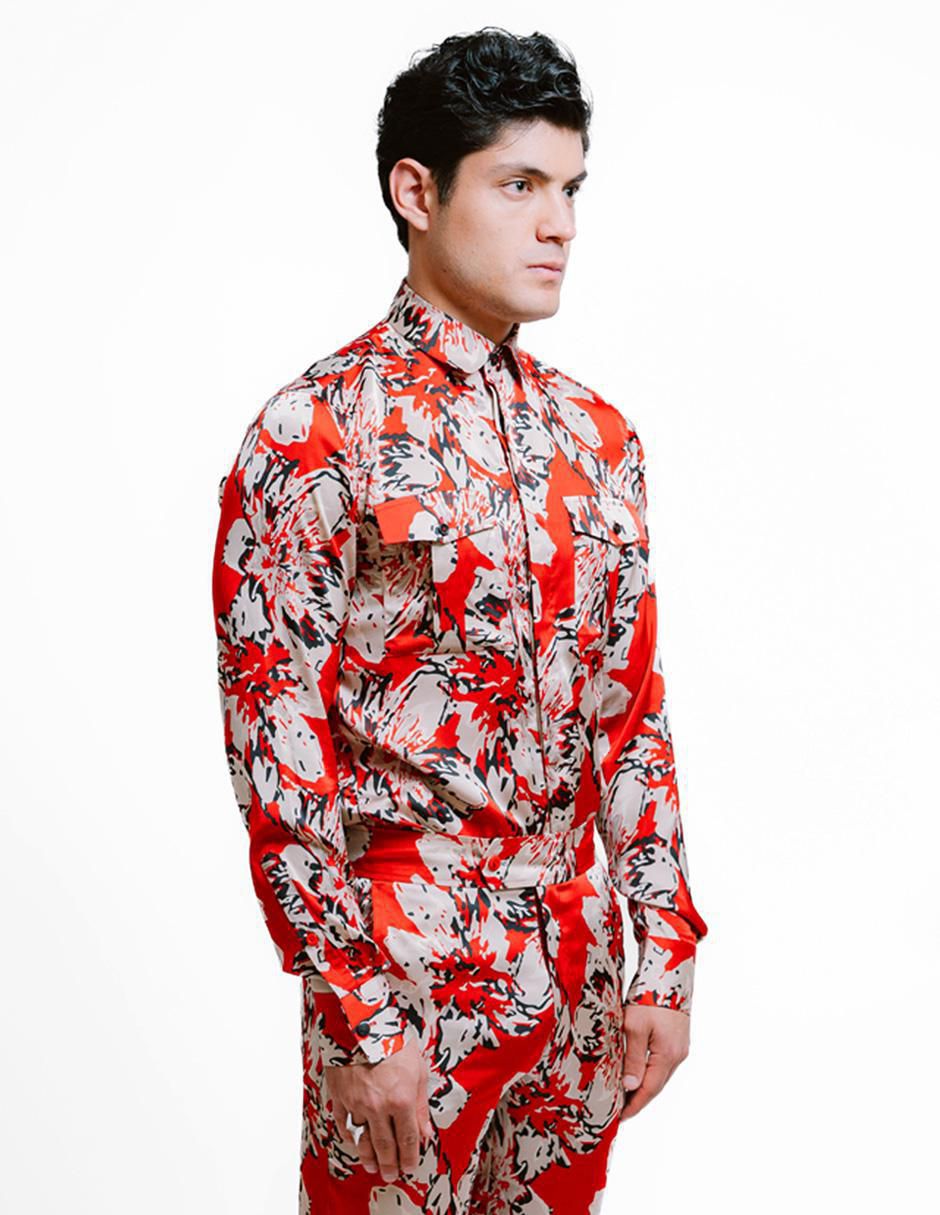 Camisa casual manga larga para hombre