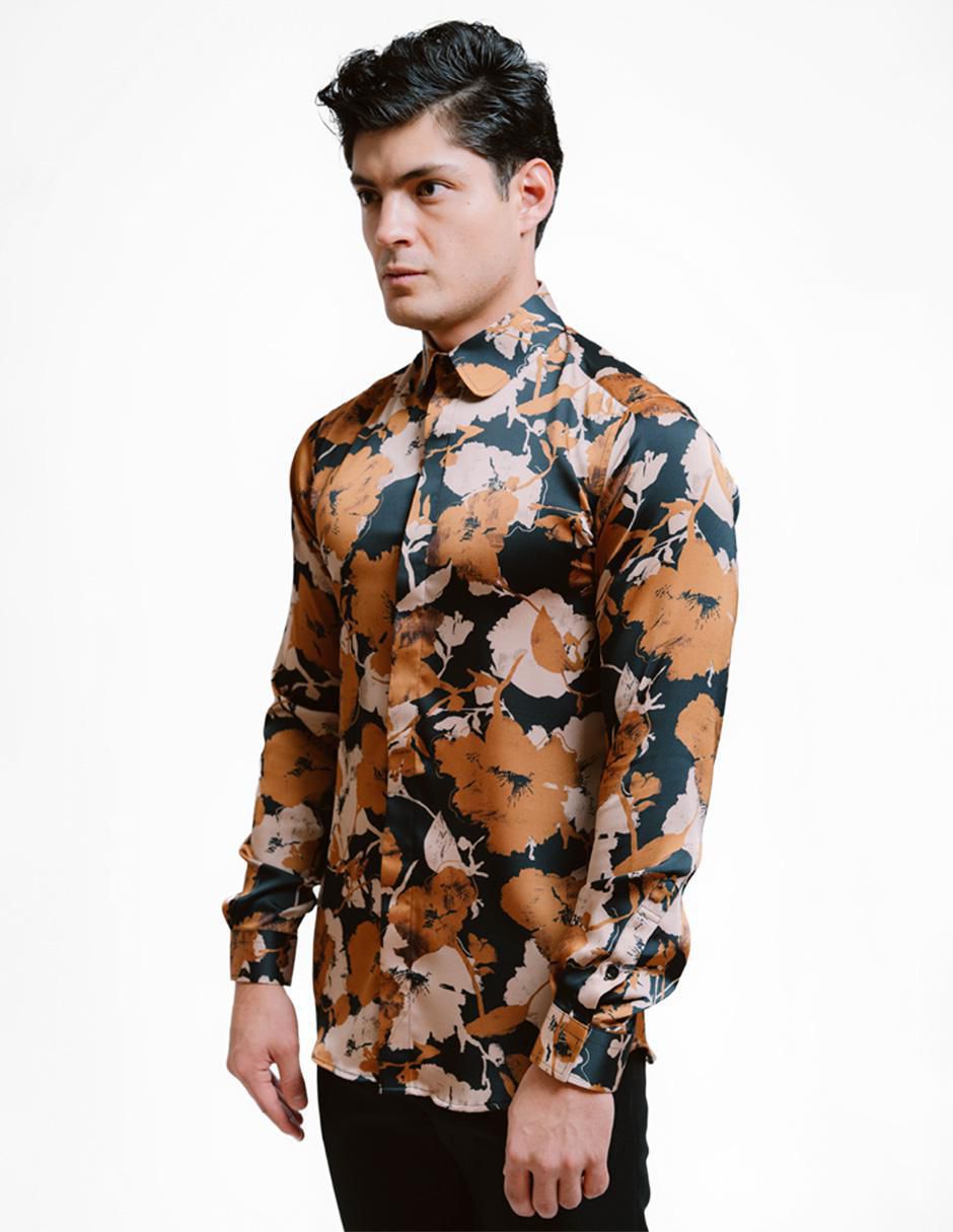 Camisa casual manga larga para hombre