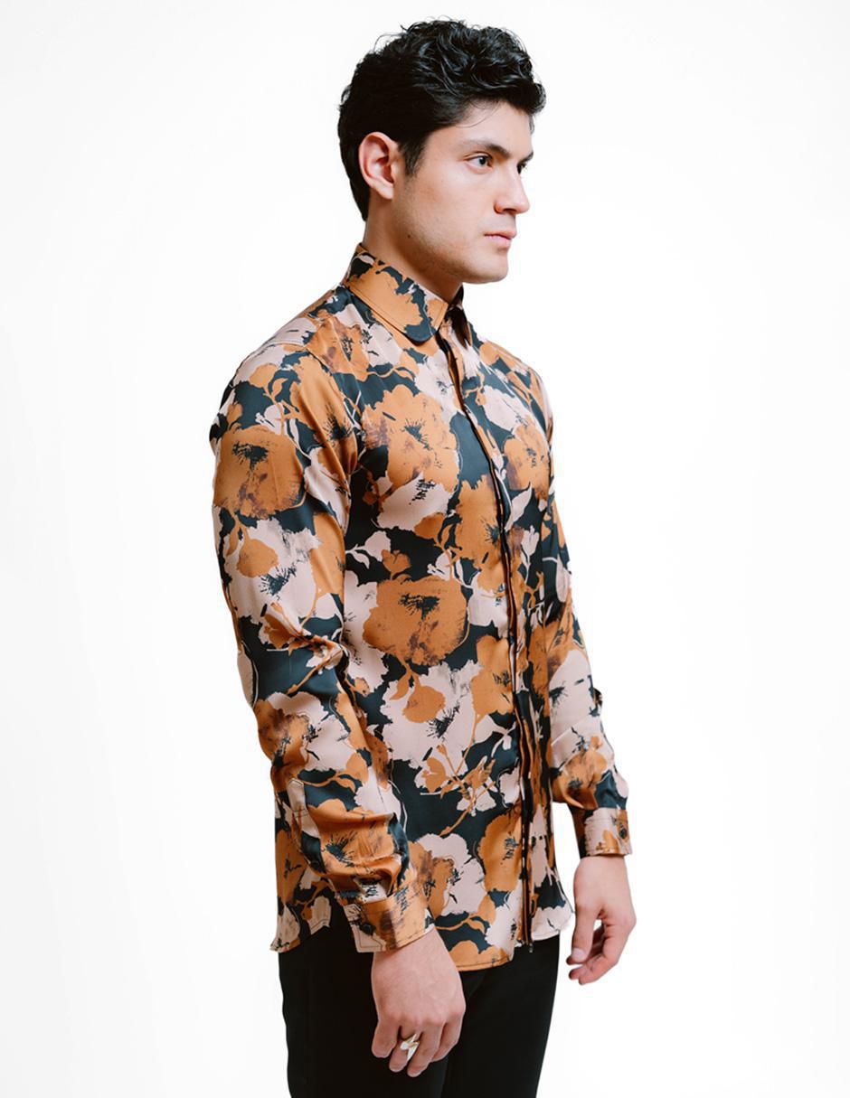 Camisa casual manga larga para hombre