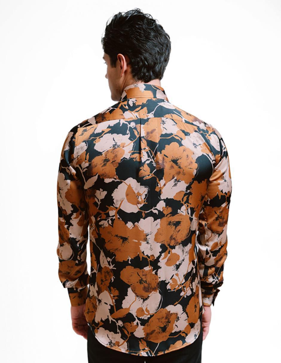 Camisa casual manga larga para hombre