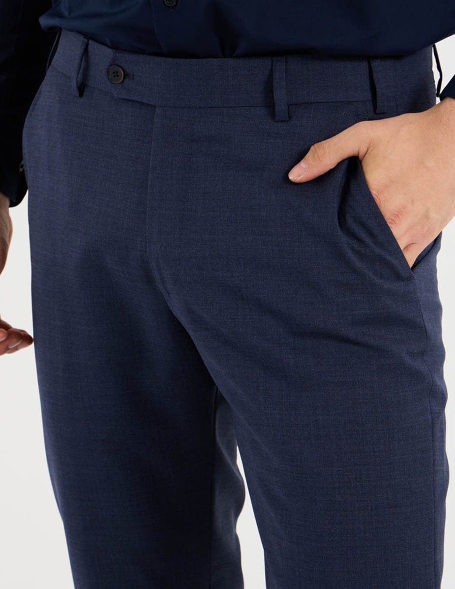 Pantalón de vestir slim de lana para hombre 4