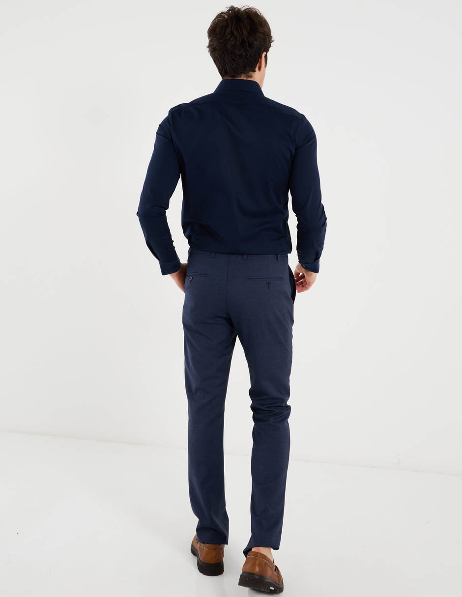 Pantalón de vestir slim de lana para hombre 3