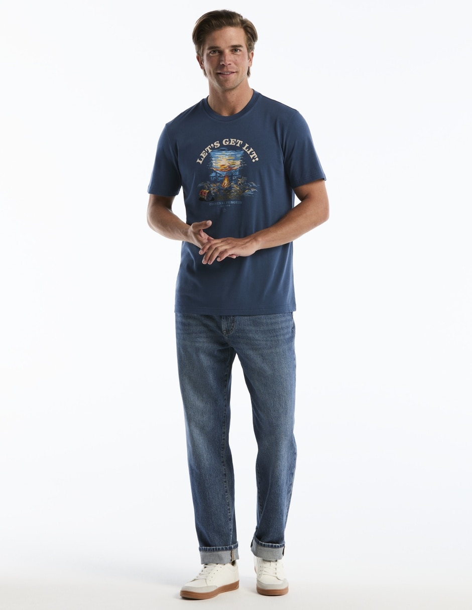 "set playera/playera" playeras penguin "cuello" redondo "para hombre" 3