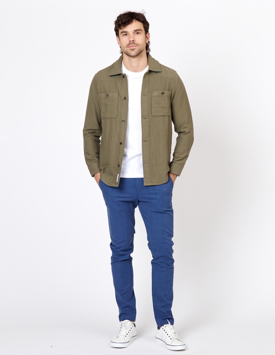 Camisa casual de algodón manga larga para hombre Camisa casual de algodón manga larga para hombre