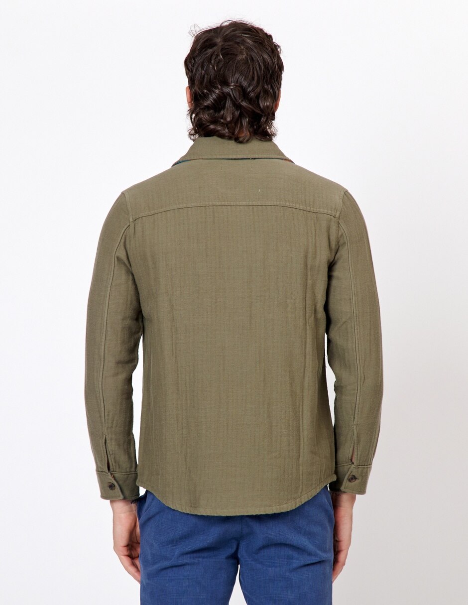 Camisa casual de algodón manga larga para hombre 3