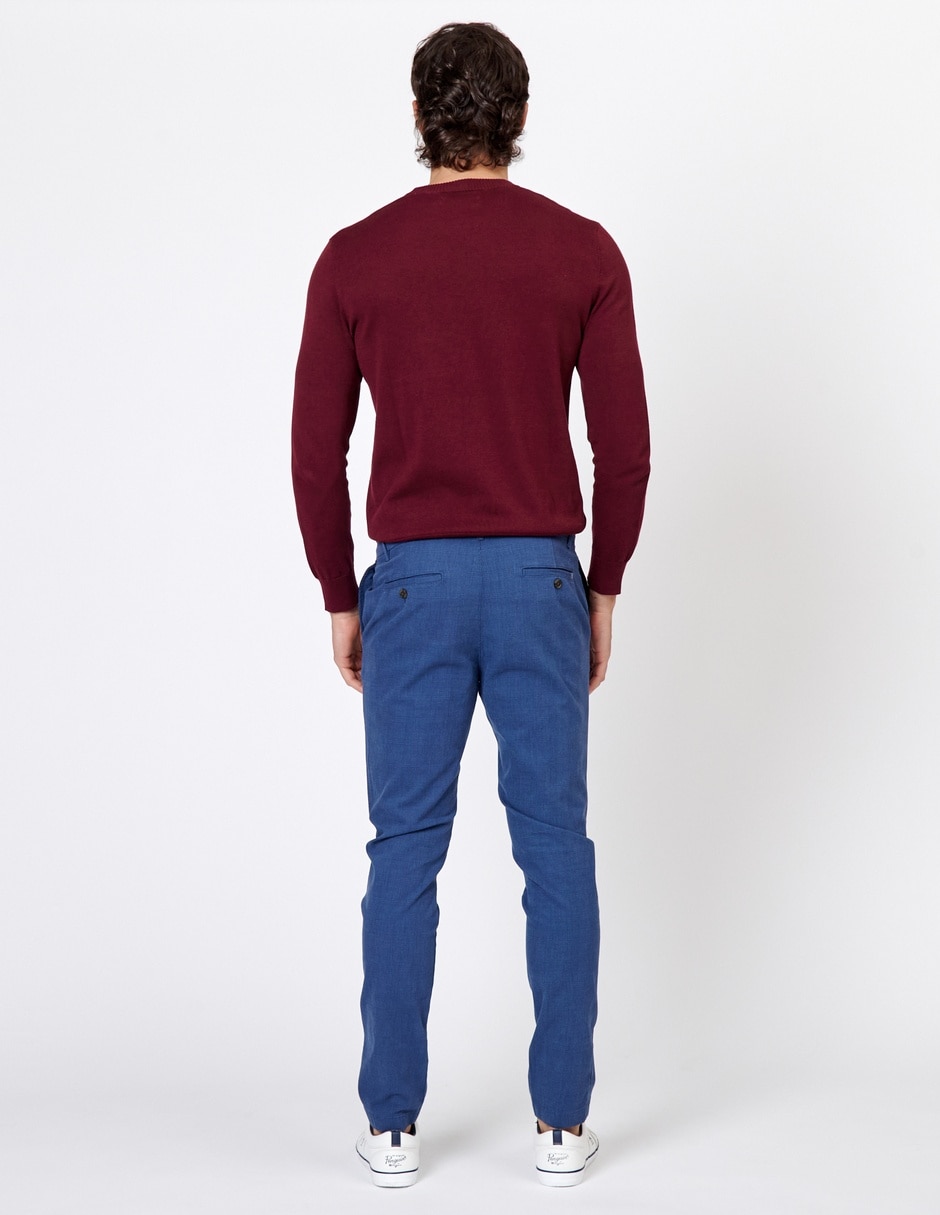 Pantalón casual chino regular de algodón para hombre 3