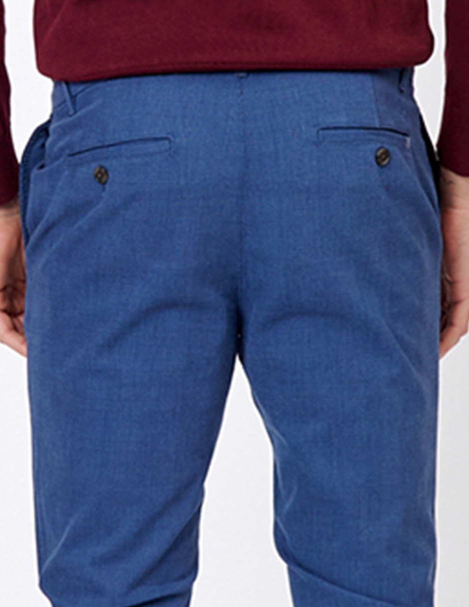 Pantalón casual chino regular de algodón para hombre 2