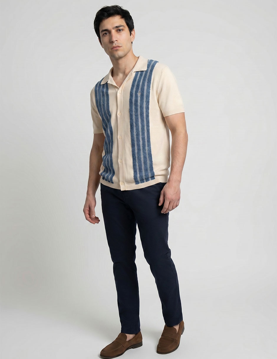 Camisa/Sobrecamisa Casual De Algodón Manga Corta Para Hombre 3