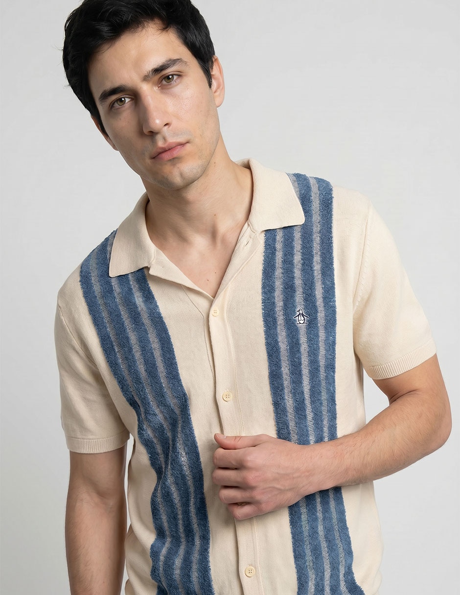 Camisa/Sobrecamisa Casual De Algodón Manga Corta Para Hombre 4