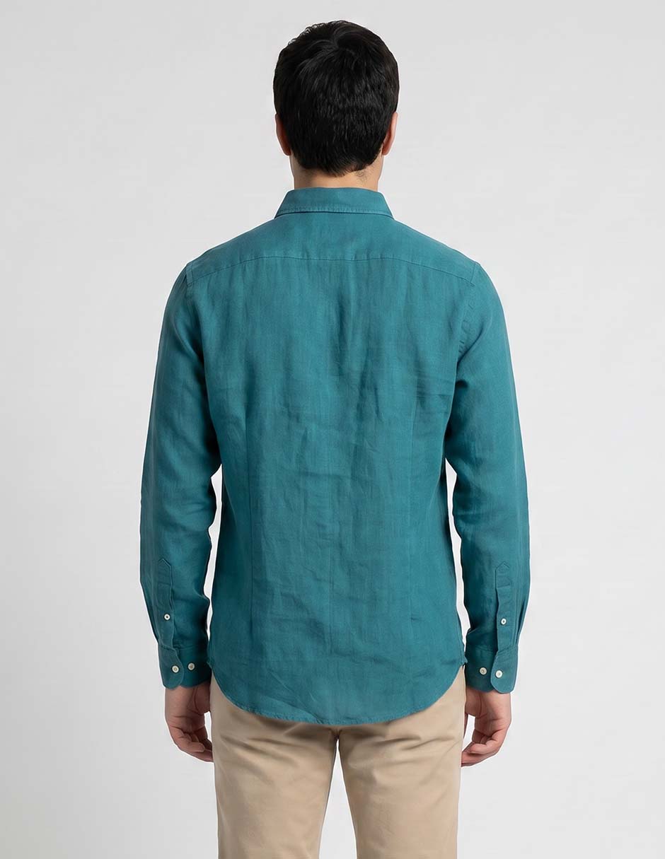 Camisa casual de manga larga para hombre