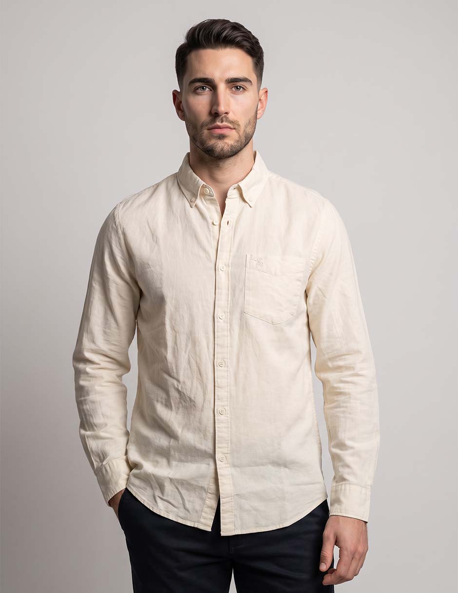 'camisa/sobrecamisa' casual 'de' (si aplica) algodón 'manga' larga 'para hombre'