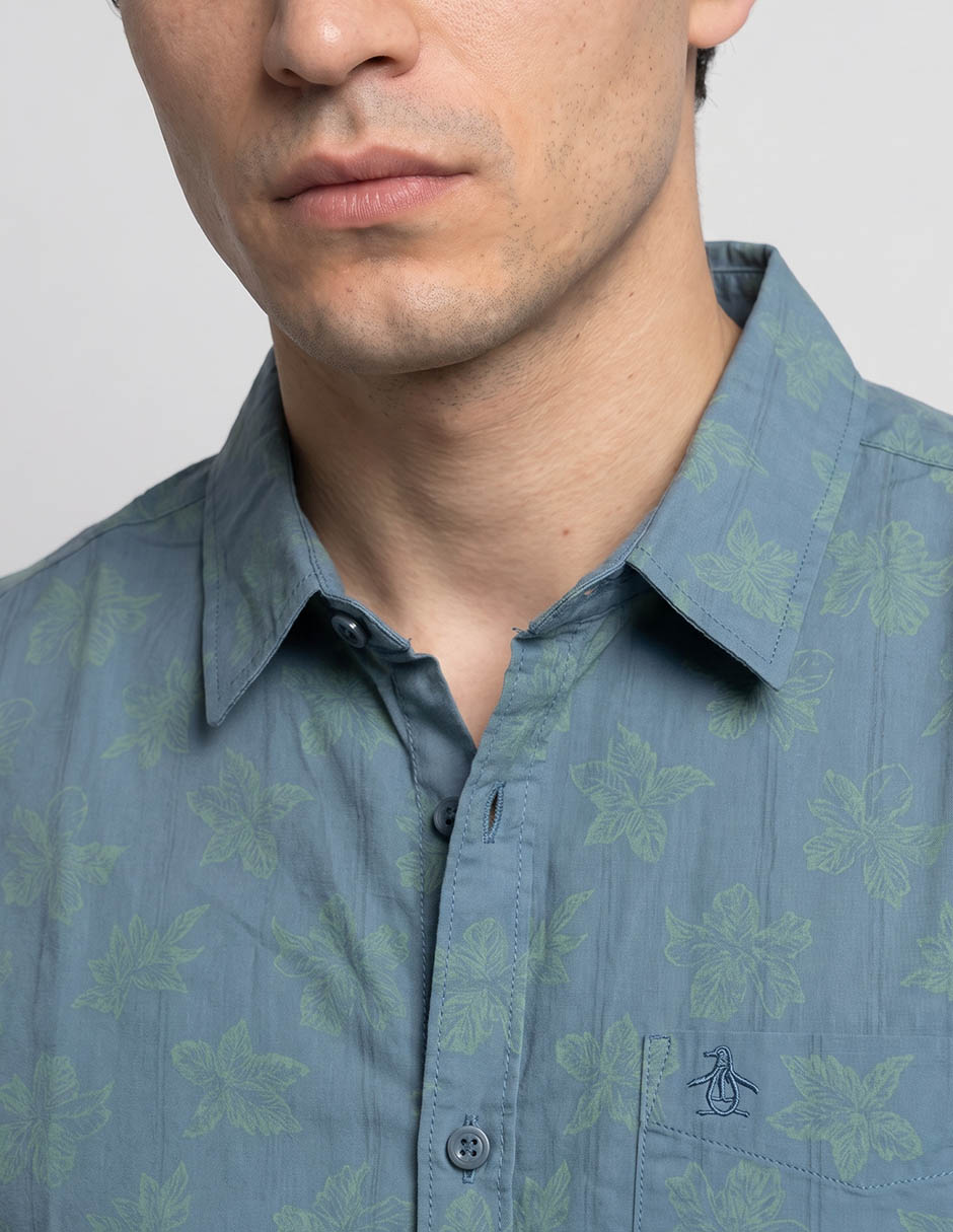 Camisa casual de algodón manga corta para hombre 2
