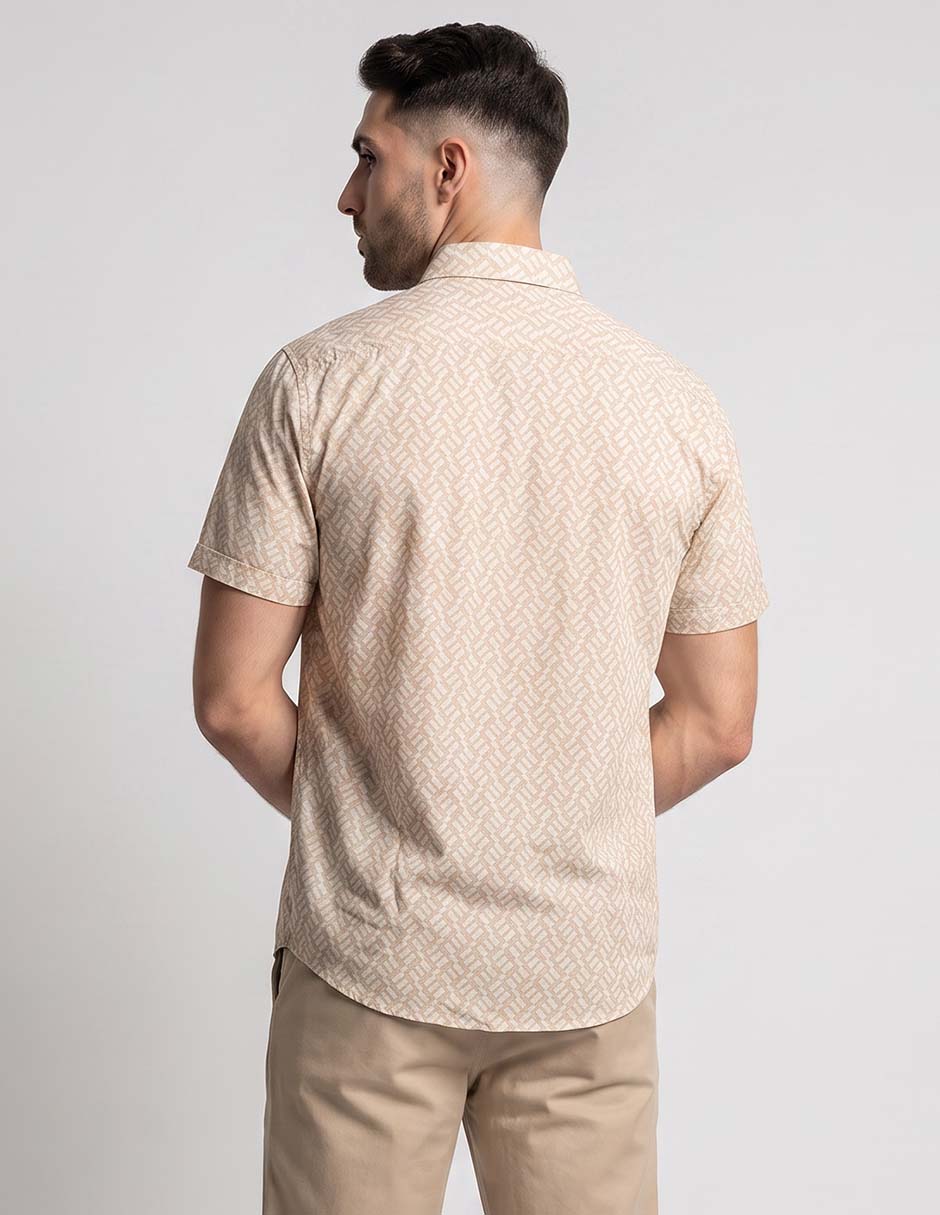 "camisa/sobrecamisa" casual "de" (si aplica) algodón "manga" corta "para hombre" 2