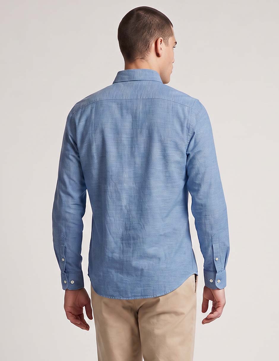 Camisa casual de algodón manga larga para hombre 2