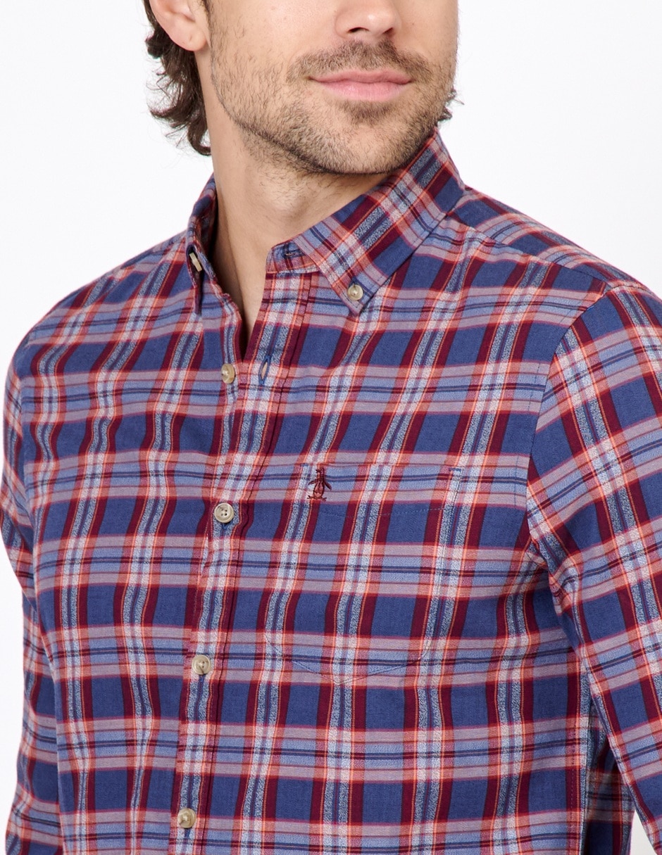 Camisa casual de algodón manga larga para hombre 2